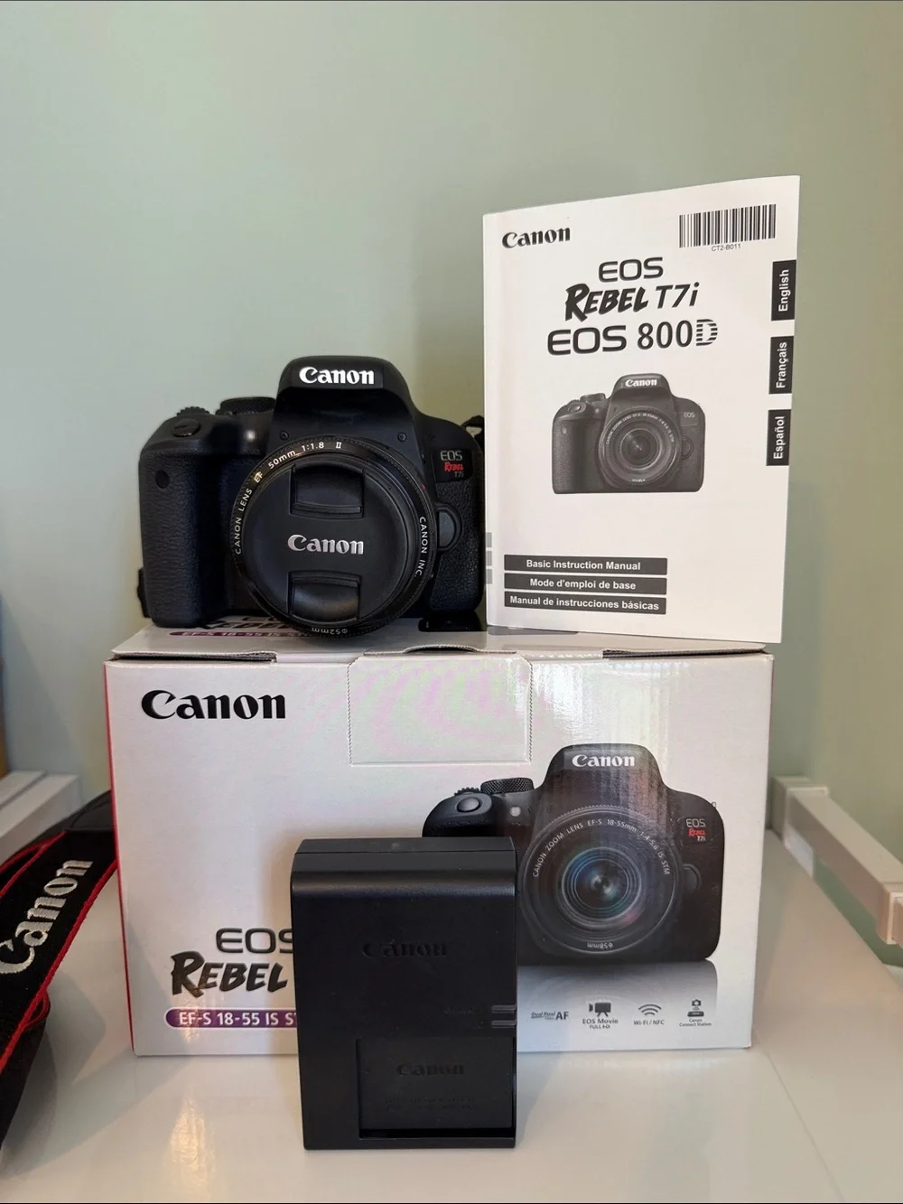 Canon EOS Rebel T7i DSLR Camera - Black